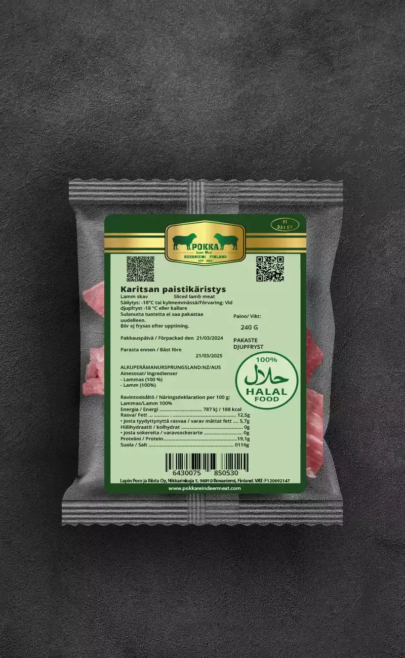 Sliced lamb (Halal)