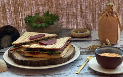 Cold Smoked Reindeer Meat Club Sandwich